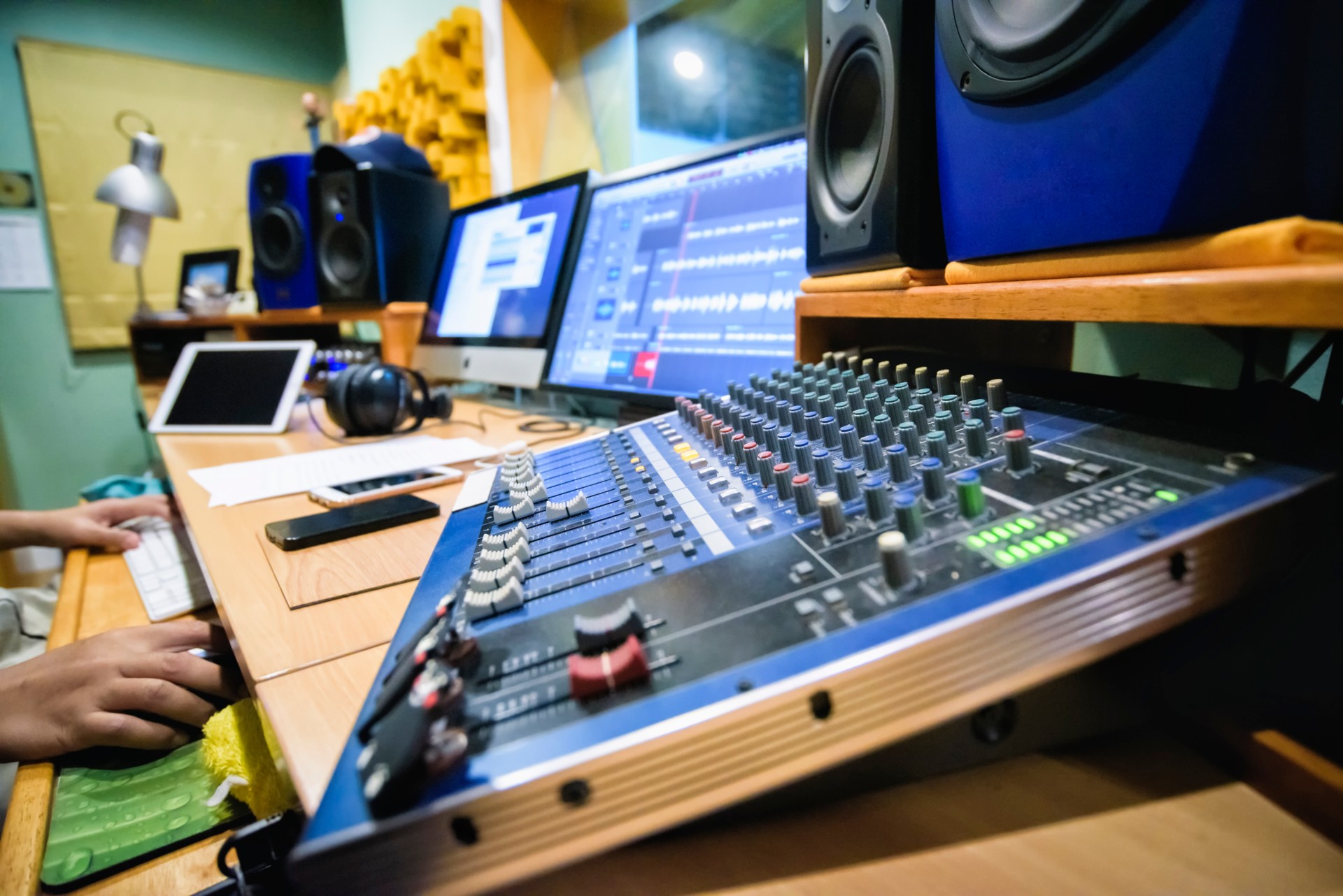 Equipment used in the recording room that modifies sound.